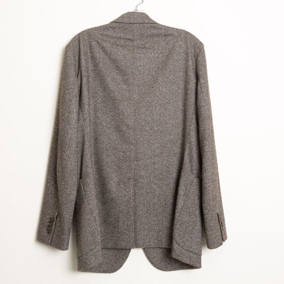 Banana Republic Italian Tweed Brown Suit 2pcs Jacket 42R Pants 36R - Picture 4 of 16